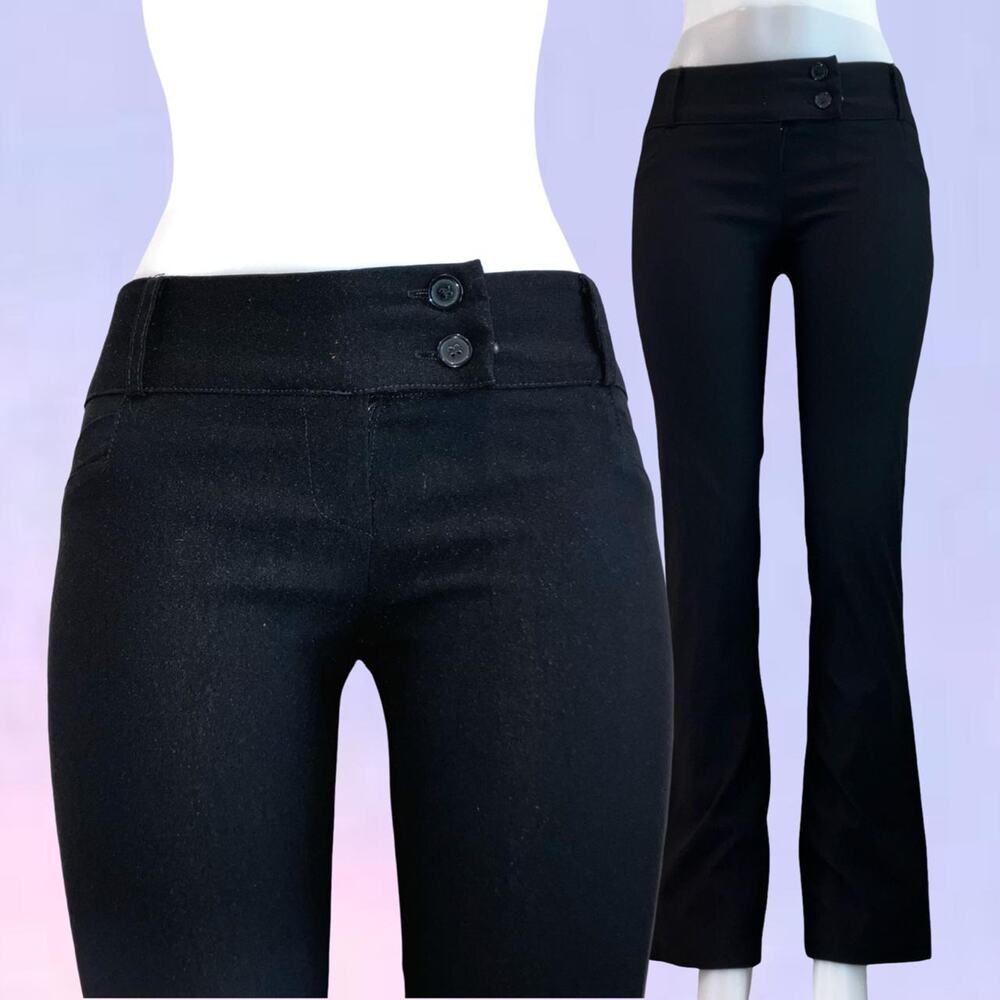 Vintage 90s y2k black corporate office flare pants